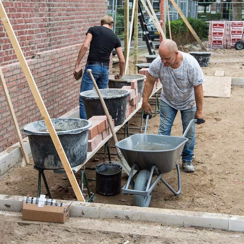 Easy Rider Steel Construction Wheelbarrow 80 Litres with Extra Wide Puncture Proof Tyre