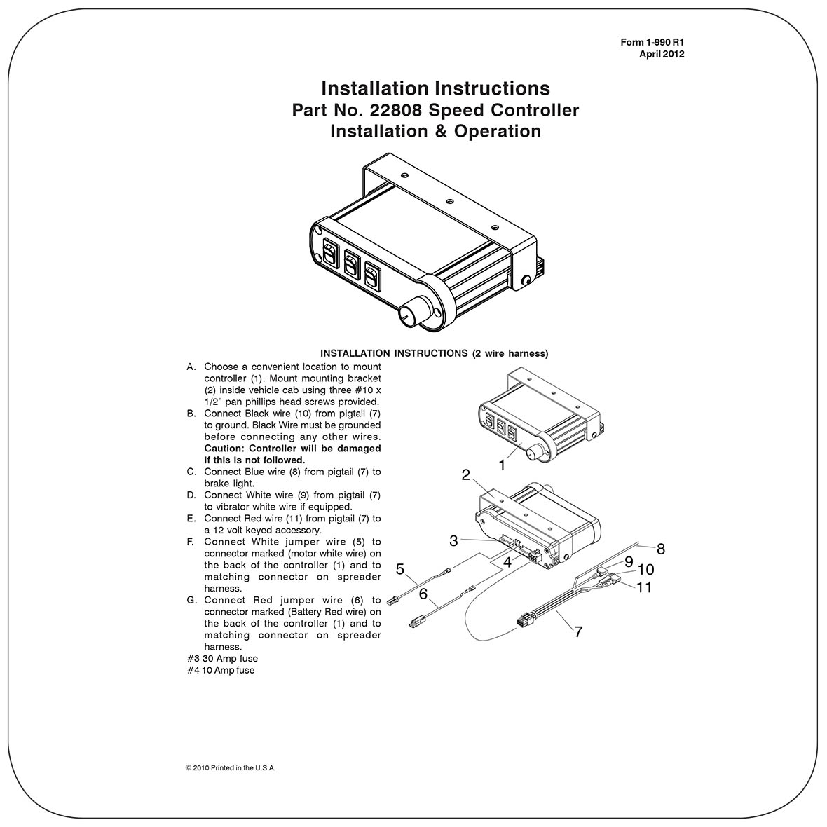 Owners Manual Controller for Meyer Blaster Spreader