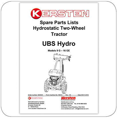Spare Parts Lists UBS Hydro 9-16 - Power Unit - E0...