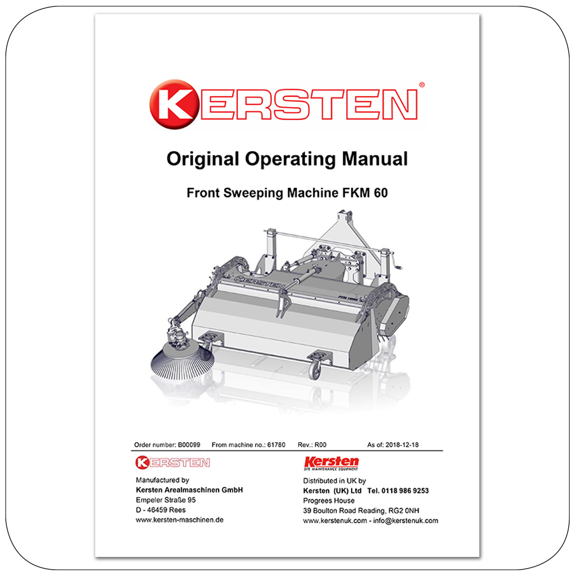 Sweeper FKM 60- Instruction manuals