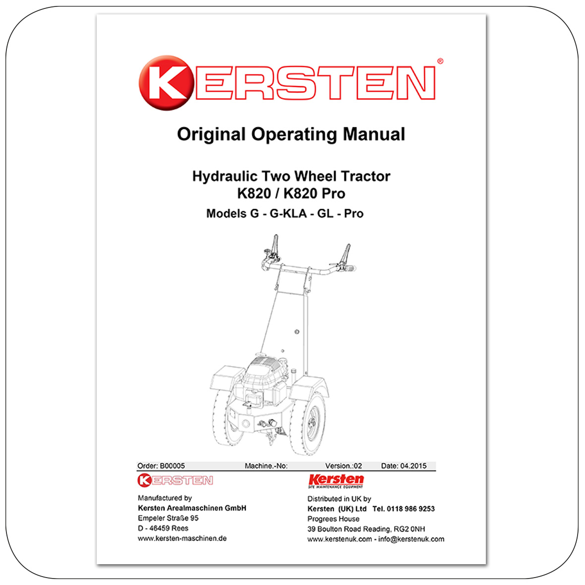 Instruction Manual K820/K820Pro - Power Unit - B00...