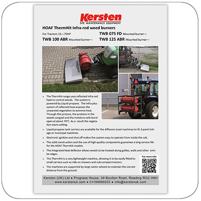 Information Sheet - Hoaf ThermHIT Infra-red weed burners - TWB