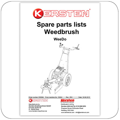 Kersten Weedo Spare part list - E00064