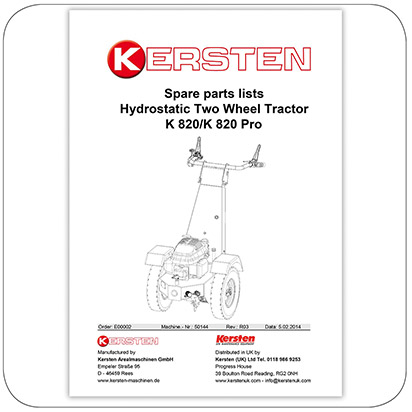 Spare Parts Lists K 820/K 820 Pro - Power Unit - From 50144 - 2014 - E00002