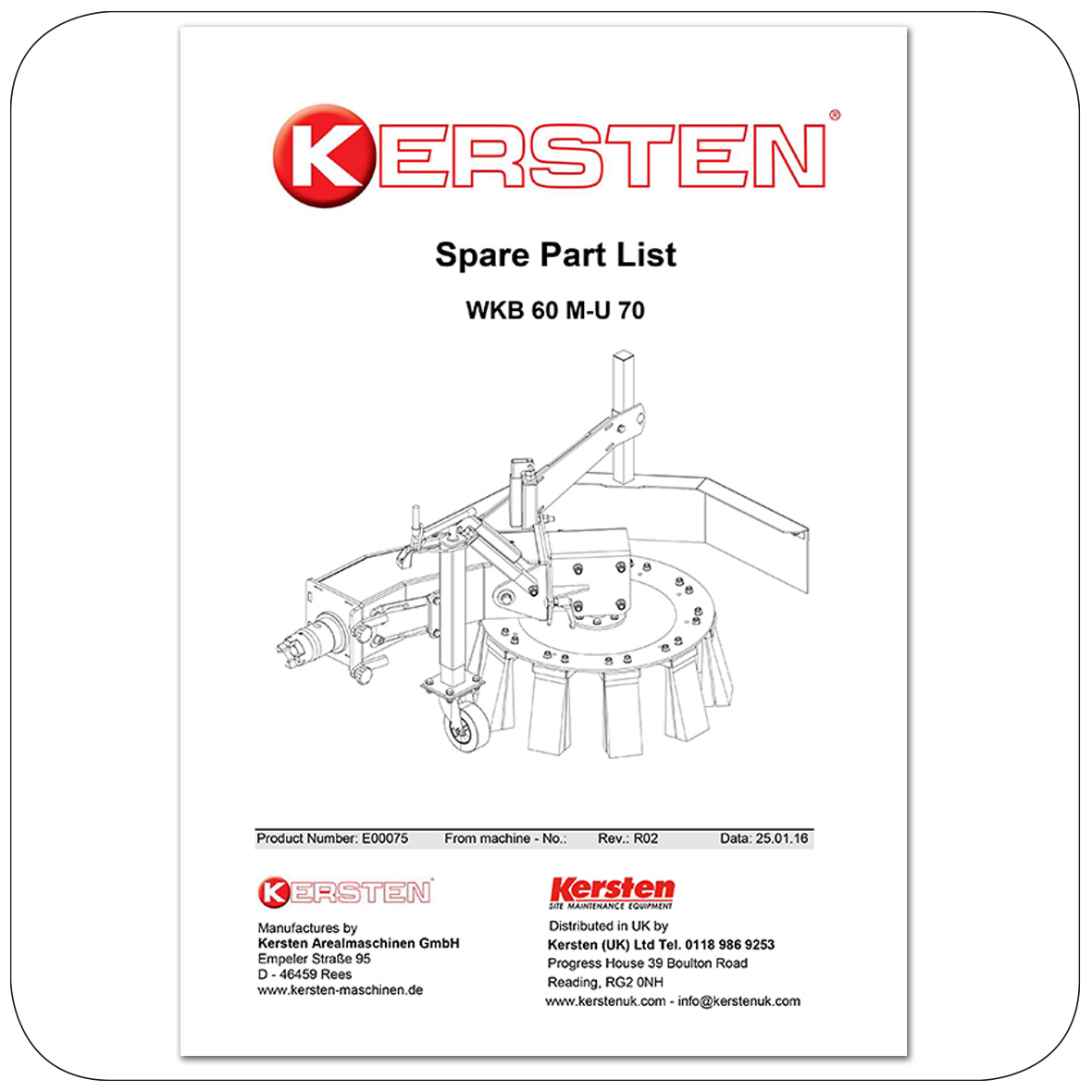 Spare Parts Lists Weedbrush WKB 60 MU 70 - Attachm...