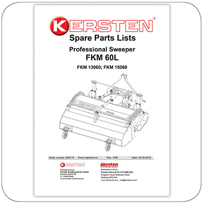 Spare parts lists Front Sweeper FKM 60L
