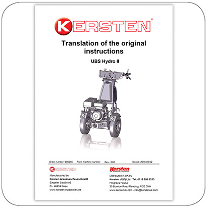 Instruction Manual UBS Hydro 2 - Power Unit - B00085