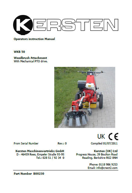 WeedBrush WKB 50 Instruction Manual
