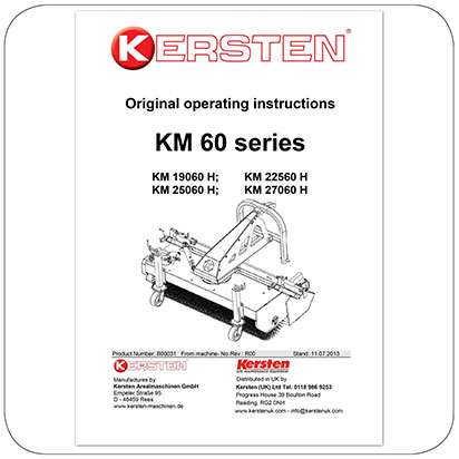 Instruction Manual Sweeper KM 60 series -KM 19060,...